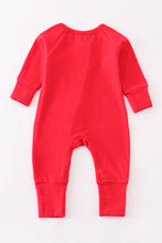 Load image into Gallery viewer, Premium Red ruffle zip girl pajama romper
