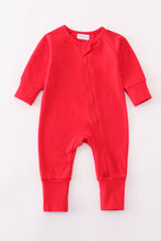 Load image into Gallery viewer, Premium Red zip boy pajama romper
