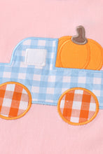 Load image into Gallery viewer, Pink truck pumpkin embroidery girl set
