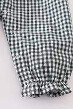 Load image into Gallery viewer, Premium Green gingham girl romper
