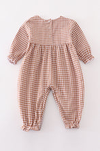 Load image into Gallery viewer, Premium Caramel gingham girl romper
