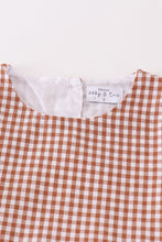 Load image into Gallery viewer, Premium Caramel gingham girl ruffle set
