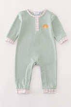 Load image into Gallery viewer, Premium Green turkey embroidery boy romper
