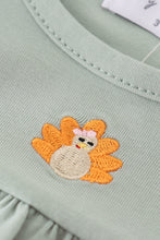 Load image into Gallery viewer, Premium Green turkey embroidery pocket dress
