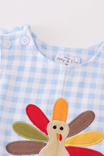 Load image into Gallery viewer, Premium Blue turkey embroidery plaid boy jonjon
