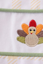 Load image into Gallery viewer, Premium Green turkey embroidery plaid girl bubble
