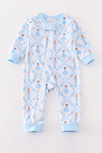 Load image into Gallery viewer, Premium Blue nutcracker print boy romper
