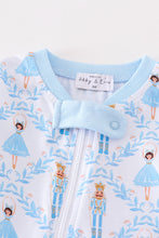 Load image into Gallery viewer, Premium Blue nutcracker print boy romper
