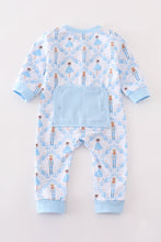 Load image into Gallery viewer, Premium Blue nutcracker print boy romper
