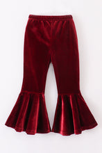 Load image into Gallery viewer, Premium Maroon velvet bell pants
