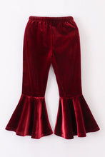 Load image into Gallery viewer, Premium Maroon velvet bell pants
