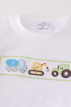 Load image into Gallery viewer, Premium White excavator embroidery boy set
