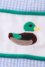 Load image into Gallery viewer, Premium Blue duck embroidery boy gingham jonjon
