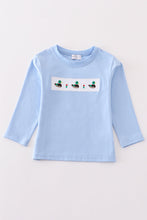 Load image into Gallery viewer, Premium Blue duck applique boy top
