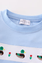 Load image into Gallery viewer, Premium Blue duck applique boy top
