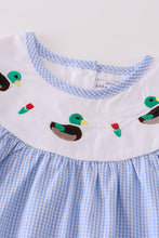 Load image into Gallery viewer, Premium Blue duck embroidery girl dress
