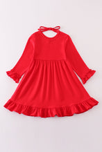 Load image into Gallery viewer, Premium red valentine heart applique dress
