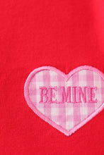 Load image into Gallery viewer, Premium red valentine heart applique girl set
