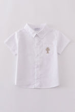 Load image into Gallery viewer, Premium cross embroidery button down shirt
