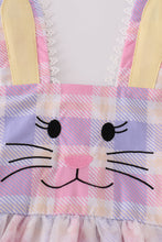 Load image into Gallery viewer, Premium pink bunny bow plaid dress
