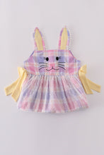 Load image into Gallery viewer, Premium pink bunny bow plaid dress
