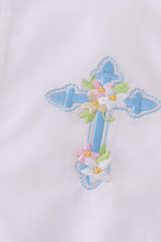 Load image into Gallery viewer, Premium cross embroidery flutter dress
