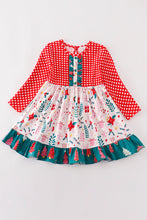 Load image into Gallery viewer, Platinum Red christmas plaid ruffle dress
