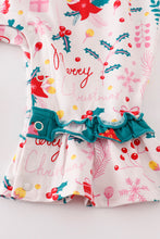 Load image into Gallery viewer, Platinum Red christmas plaid ruffle girl romper
