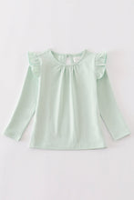 Load image into Gallery viewer, Platinum Green ruffle girl top
