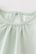 Load image into Gallery viewer, Platinum Green ruffle girl top
