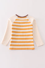 Load image into Gallery viewer, Platinum brown stripe pocket boy top
