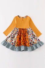 Load image into Gallery viewer, Platinum Yellow halloween twirl dress
