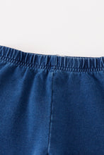 Load image into Gallery viewer, Platinum Indigo ruffle girl  pants
