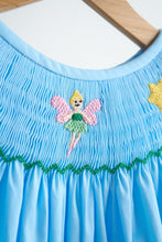 Load image into Gallery viewer, Blue fairy hand smocked dress
