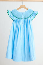 Load image into Gallery viewer, Blue fairy hand smocked dress
