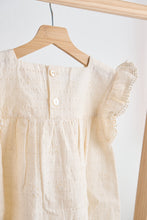 Load image into Gallery viewer, White lace flutter sleeve girl dress
