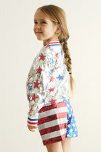 Load image into Gallery viewer, Patriotic sequin girl shorts
