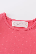 Load image into Gallery viewer, Platinum pink dot puff sleeve girl top
