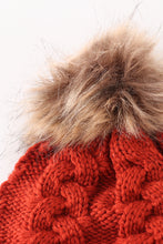 Load image into Gallery viewer, Caramel pompom  cable beanie
