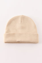 Load image into Gallery viewer, Beige ribbed basic knit beanie
