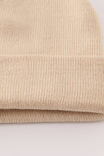 Load image into Gallery viewer, Beige ribbed basic knit beanie
