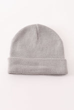 Load image into Gallery viewer, Grey ribbed basic knit beanie
