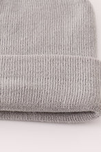 Load image into Gallery viewer, Grey ribbed basic knit beanie
