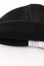 Load image into Gallery viewer, Black ribbed basic knit beanie
