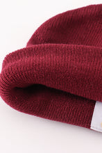 Load image into Gallery viewer, Burgundy ribbed basic knit beanie
