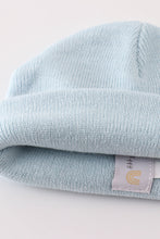 Load image into Gallery viewer, Blue ribbed basic knit beanie
