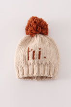 Load image into Gallery viewer, Beige pompom hi cable beanie
