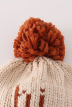 Load image into Gallery viewer, Beige pompom hi cable beanie
