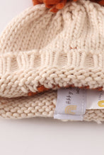 Load image into Gallery viewer, Beige pompom hi cable beanie
