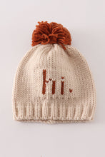 Load image into Gallery viewer, Beige pompom hi cable beanie
